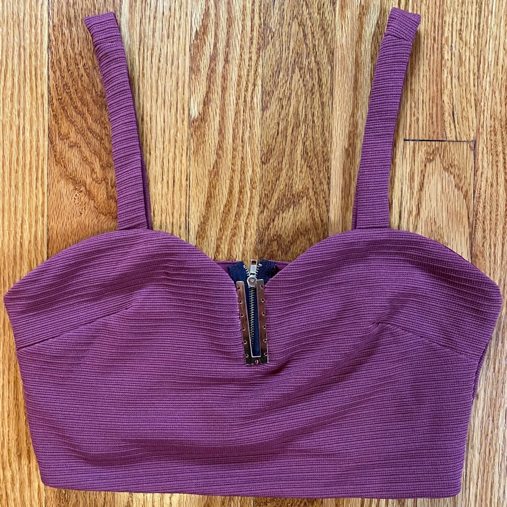 Maroon Crop Top